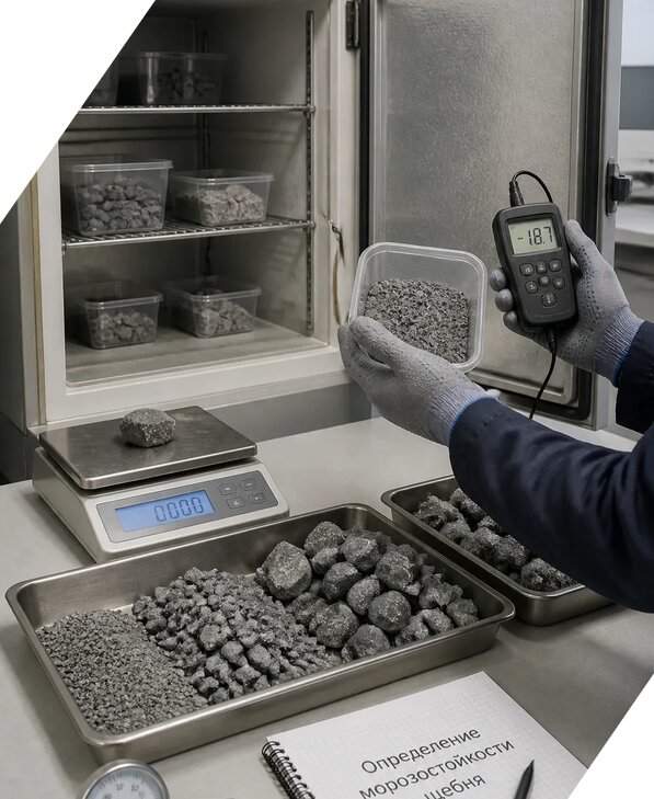 Определение морозостойкости щебня в Воткинске от 3626 р. | ЭкспертизаРоссия